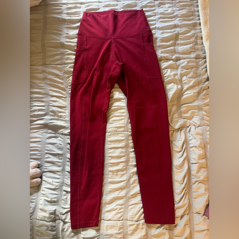 Red Colorfulkoala Leggings